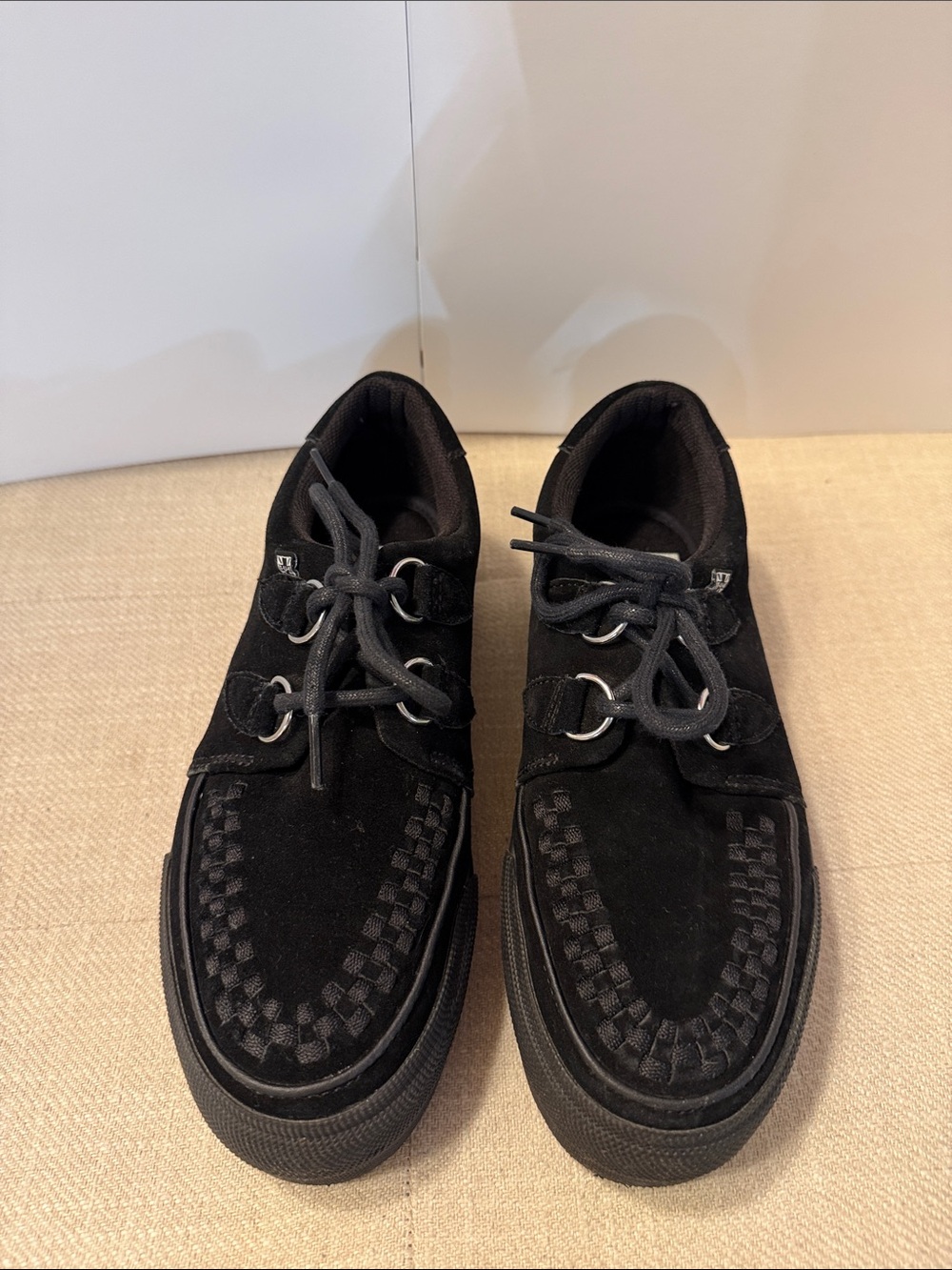 T.U.K Black Suede Platform Creeper Sneakers - Picture 3 of 10